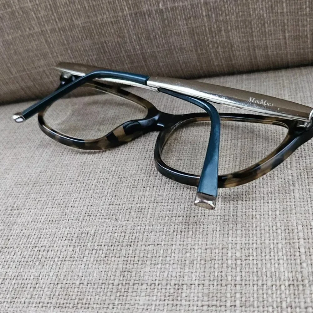 Max Mara Women Eyeglasses Frame Brown Tortoise Glasses Frame Eyewear